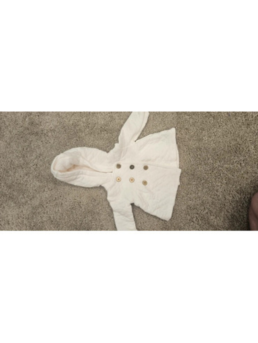 Newborn girl white winter jacket adorable
